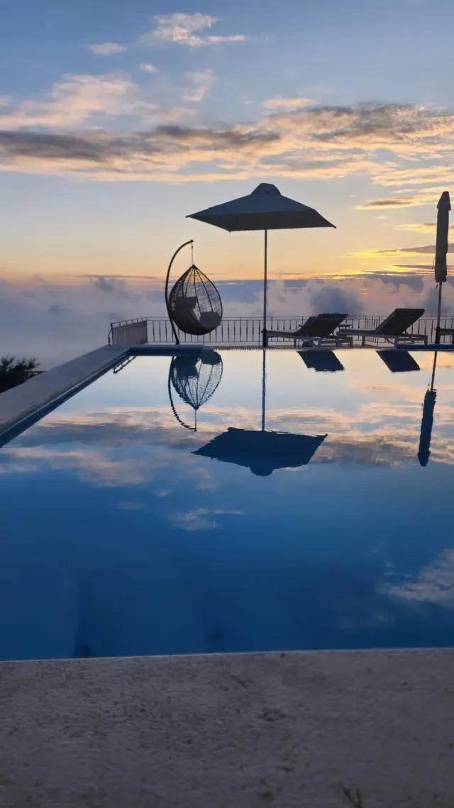 Carmel Luxury Villa I — pool view evening